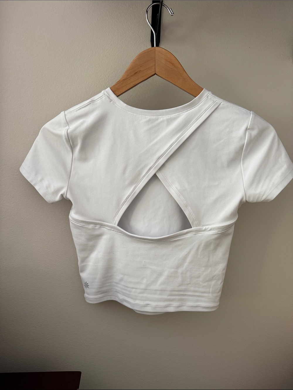 Athleta White Crewneck Cropped Tee - Picture 2 of 5